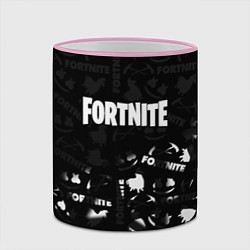 Кружка 3D Fortnite pattern black, цвет: 3D-розовый кант — фото 2