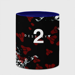 Кружка 3D Destiny 2 logo game, цвет: 3D-белый + синий — фото 2