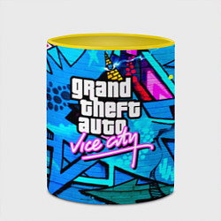 Кружка 3D GTA vice city steel grafity, цвет: 3D-белый + желтый — фото 2