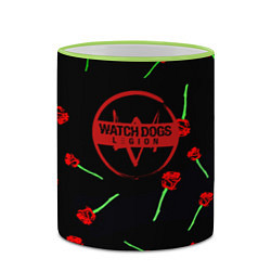 Кружка 3D Watch dogs 2 rose, цвет: 3D-светло-зеленый кант — фото 2