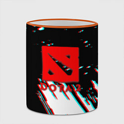 Кружка 3D Dota 2 glitch color, цвет: 3D-оранжевый кант — фото 2