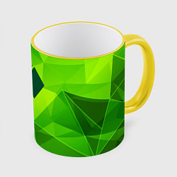 Кружка 3D Exo green poly, цвет: 3D-желтый кант