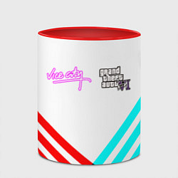 Кружка 3D GTA6 vice city line, цвет: 3D-белый + красный — фото 2