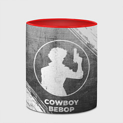 Кружка 3D Cowboy Bebop - grey gradient, цвет: 3D-белый + красный — фото 2