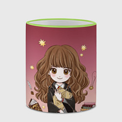 Кружка 3D Гермиона Грейнджер, цвет: 3D-светло-зеленый кант — фото 2