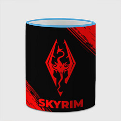 Кружка 3D Skyrim - red gradient, цвет: 3D-небесно-голубой кант — фото 2