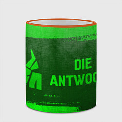 Кружка 3D Die Antwoord - green gradient по-горизонтали, цвет: 3D-оранжевый кант — фото 2