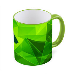 Кружка 3D Apex Legends green poly, цвет: 3D-светло-зеленый кант