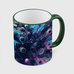 Кружка 3D Vanguard compozition with skull - ai art fantasy, цвет: 3D-зеленый кант