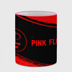 Кружка 3D Pink Floyd - red gradient по-горизонтали, цвет: 3D-розовый кант — фото 2