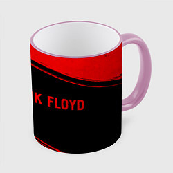 Кружка 3D Pink Floyd - red gradient по-горизонтали, цвет: 3D-розовый кант