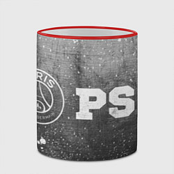 Кружка 3D PSG - grey gradient по-горизонтали, цвет: 3D-красный кант — фото 2
