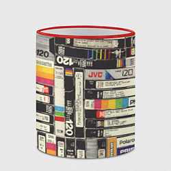 Кружка 3D Видеокассеты vhs, цвет: 3D-красный кант — фото 2
