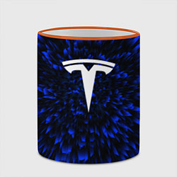 Кружка 3D Tesla blue energy, цвет: 3D-оранжевый кант — фото 2