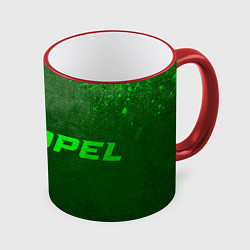 Кружка 3D Opel - green gradient по-горизонтали, цвет: 3D-красный кант
