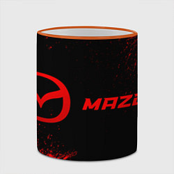 Кружка 3D Mazda - red gradient по-горизонтали, цвет: 3D-оранжевый кант — фото 2