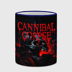 Кружка 3D Cannibal Corpse кровавый череп, цвет: 3D-синий кант — фото 2
