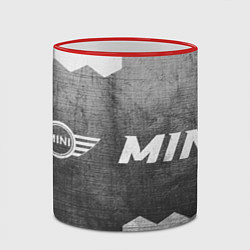 Кружка 3D Mini - grey gradient по-горизонтали, цвет: 3D-красный кант — фото 2