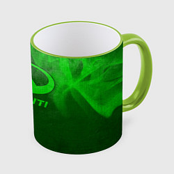 Кружка 3D Infiniti - green gradient, цвет: 3D-светло-зеленый кант