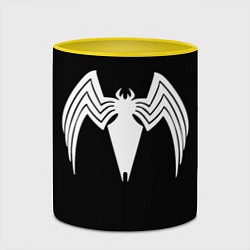 Кружка 3D Venom - spider logo, цвет: 3D-белый + желтый — фото 2