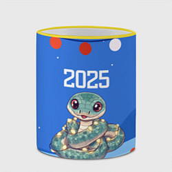 Кружка 3D Змейка 2025 года, цвет: 3D-желтый кант — фото 2
