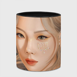 Кружка 3D Ким Тхэён Girls Generation, цвет: 3D-белый + черный — фото 2