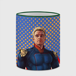 Кружка 3D Хоумлендер задумчивый Пацаны, цвет: 3D-зеленый кант — фото 2