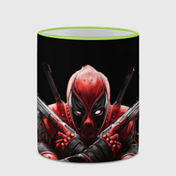 Кружка 3D Bloody Deadpool, цвет: 3D-светло-зеленый кант — фото 2