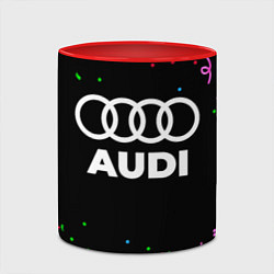 Кружка 3D Audi конфети, цвет: 3D-белый + красный — фото 2