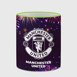 Кружка 3D Праздничный Manchester United, цвет: 3D-светло-зеленый кант — фото 2