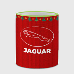 Кружка 3D Jaguar new year, цвет: 3D-светло-зеленый кант — фото 2