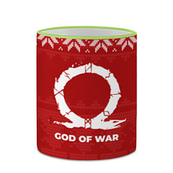 Кружка 3D Новогодний God of War, цвет: 3D-светло-зеленый кант — фото 2