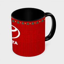 Кружка 3D Toyota new year, цвет: 3D-белый + черный
