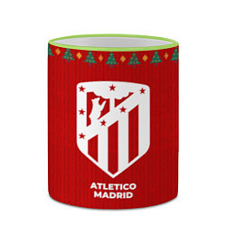 Кружка 3D Atletico Madrid new year, цвет: 3D-светло-зеленый кант — фото 2