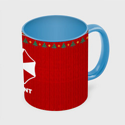 Кружка 3D Resident Evil new year, цвет: 3D-белый + небесно-голубой