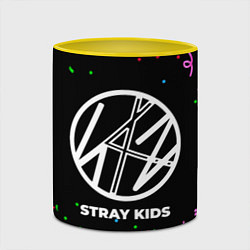 Кружка 3D Stray Kids конфети, цвет: 3D-белый + желтый — фото 2