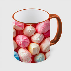 Кружка 3D Зефирчик, цвет: 3D-оранжевый кант