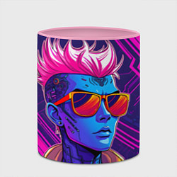 Кружка 3D Неоновый панк, цвет: 3D-белый + розовый — фото 2