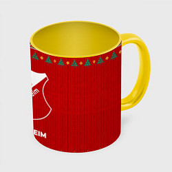 Кружка 3D Hoffenheim new year, цвет: 3D-белый + желтый