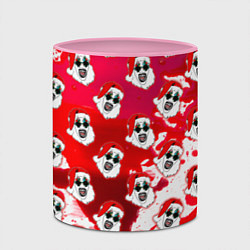 Кружка 3D Funny Santa clown Art in blood, цвет: 3D-белый + розовый — фото 2