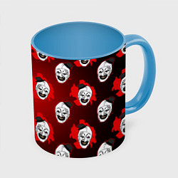 Кружка 3D Funny clown Art in blood, цвет: 3D-белый + небесно-голубой