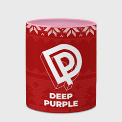 Кружка 3D Новогодний Deep Purple, цвет: 3D-белый + розовый — фото 2