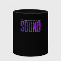 Кружка 3D In the beginning was sound, цвет: 3D-белый + черный — фото 2