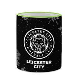 Кружка 3D Снежный Leicester City, цвет: 3D-светло-зеленый кант — фото 2