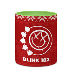 Кружка 3D Новогодний Blink 182, цвет: 3D-белый + светло-зеленый — фото 2