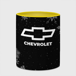 Кружка 3D Снежный Chevrolet, цвет: 3D-белый + желтый — фото 2