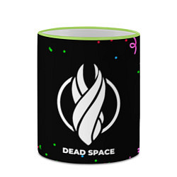 Кружка 3D Dead Space конфети, цвет: 3D-светло-зеленый кант — фото 2