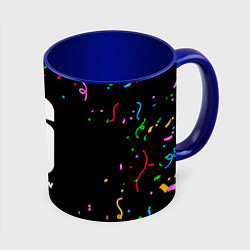 Кружка 3D Rainbow Six конфети, цвет: 3D-белый + синий