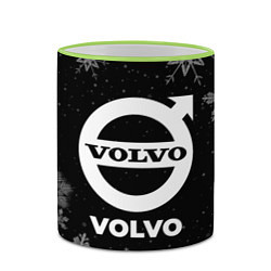 Кружка 3D Снежный Volvo, цвет: 3D-светло-зеленый кант — фото 2
