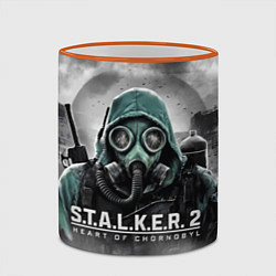 Кружка 3D Stalker 2 heart of Chornobyl radiation, цвет: 3D-оранжевый кант — фото 2